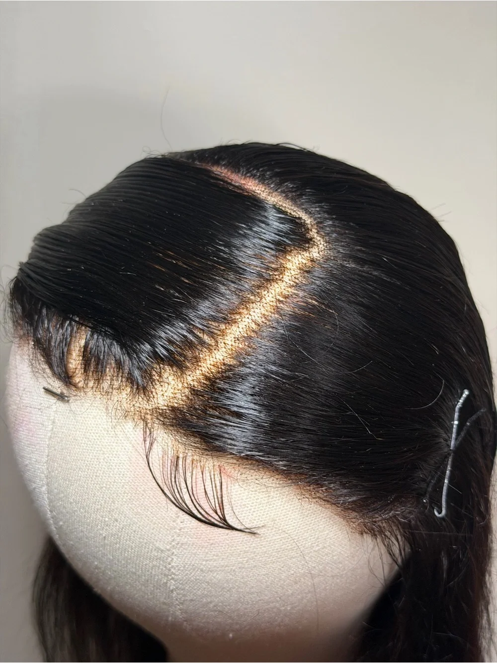 Long Natural Straight Lace Front Wig in Dark Brown